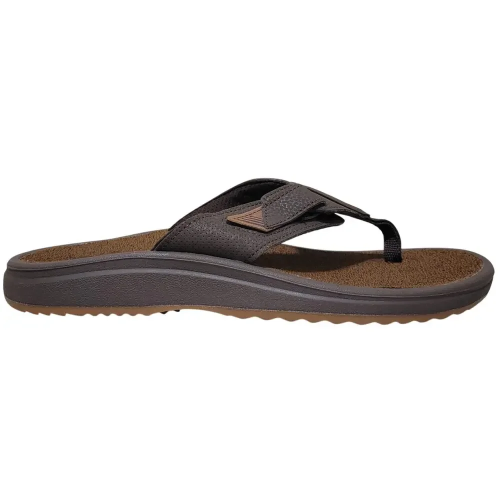 Clarks Men Cloudsteppers Breeze Flip Flop Sandals Size US 8M Brown Leather